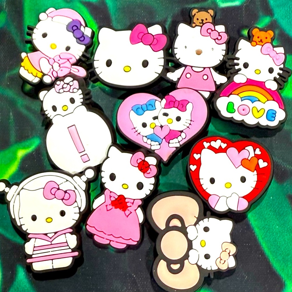 10 Hello Kitty Croc Charms Jibbit Shoe Charm